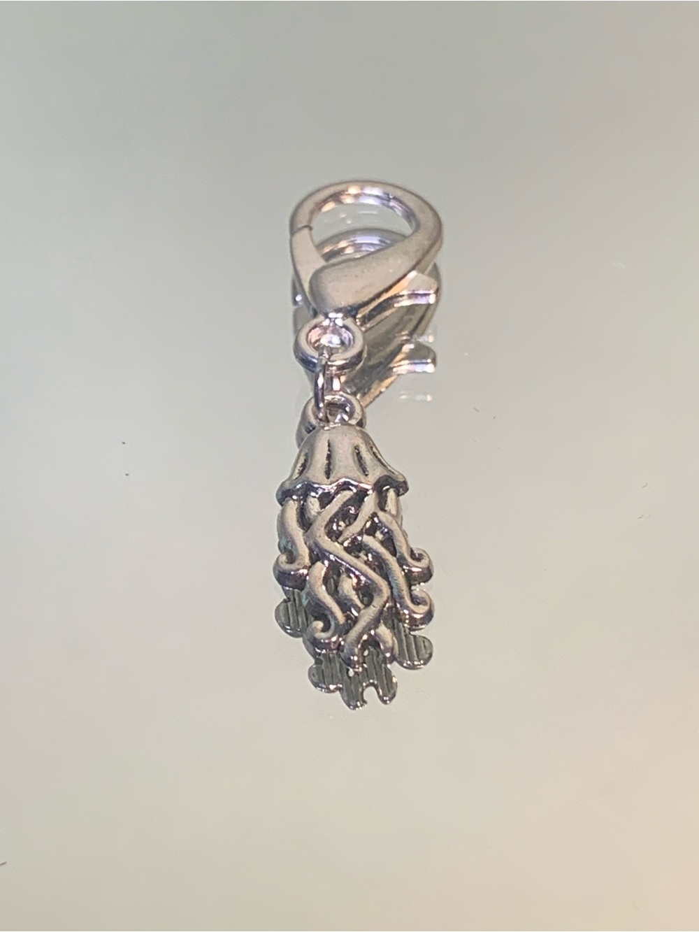 Silver Jellyfish Charm Pendant